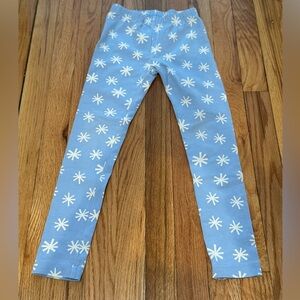 Frozen Hanna Andersson light blue snowflake girls 6x Leggings 6-7